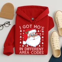 I Got Ho's In Different Aera Codes Santa Claus Ugly Christmas Hoodie
