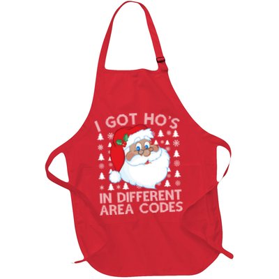 I Got Ho's In Different Aera Codes Santa Claus Ugly Christmas Apron