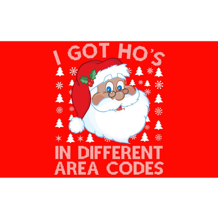 I Got Ho's In Different Aera Codes Santa Claus Ugly Christmas Bumper Sticker