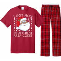 I Got Ho's In Different Aera Codes Santa Claus Ugly Christmas Pajama Set