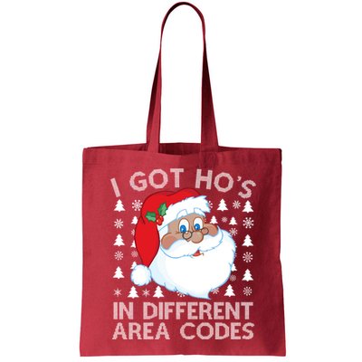 I Got Ho's In Different Aera Codes Santa Claus Ugly Christmas Bag