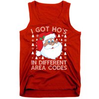 I Got Ho's In Different Aera Codes Santa Claus Ugly Christmas Tank Top