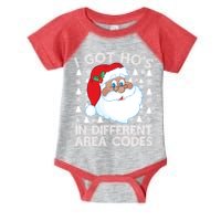 I Got Ho's In Different Aera Codes Santa Claus Ugly Christmas Infant Baby Jersey Bodysuit