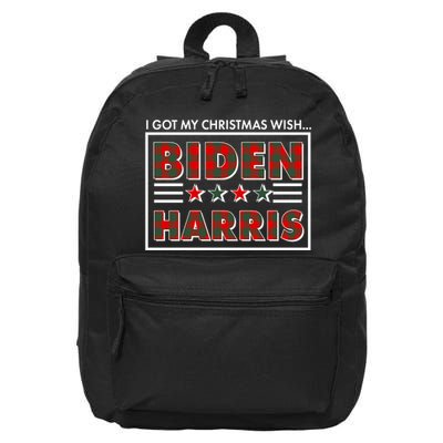 I Got My Christmas Wish Biden Harris Buffalo Plaid 16 in Basic Backpack