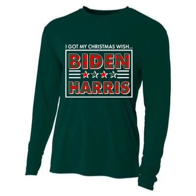 I Got My Christmas Wish Biden Harris Buffalo Plaid Cooling Performance Long Sleeve Crew