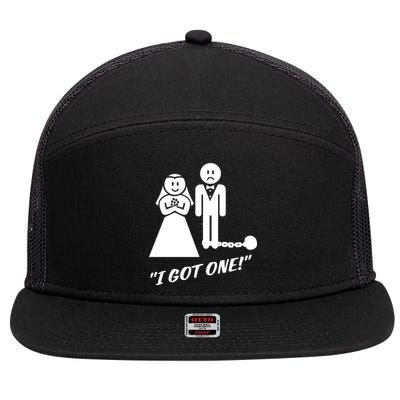 I Got One Just Married 7 Panel Mesh Trucker Snapback Hat