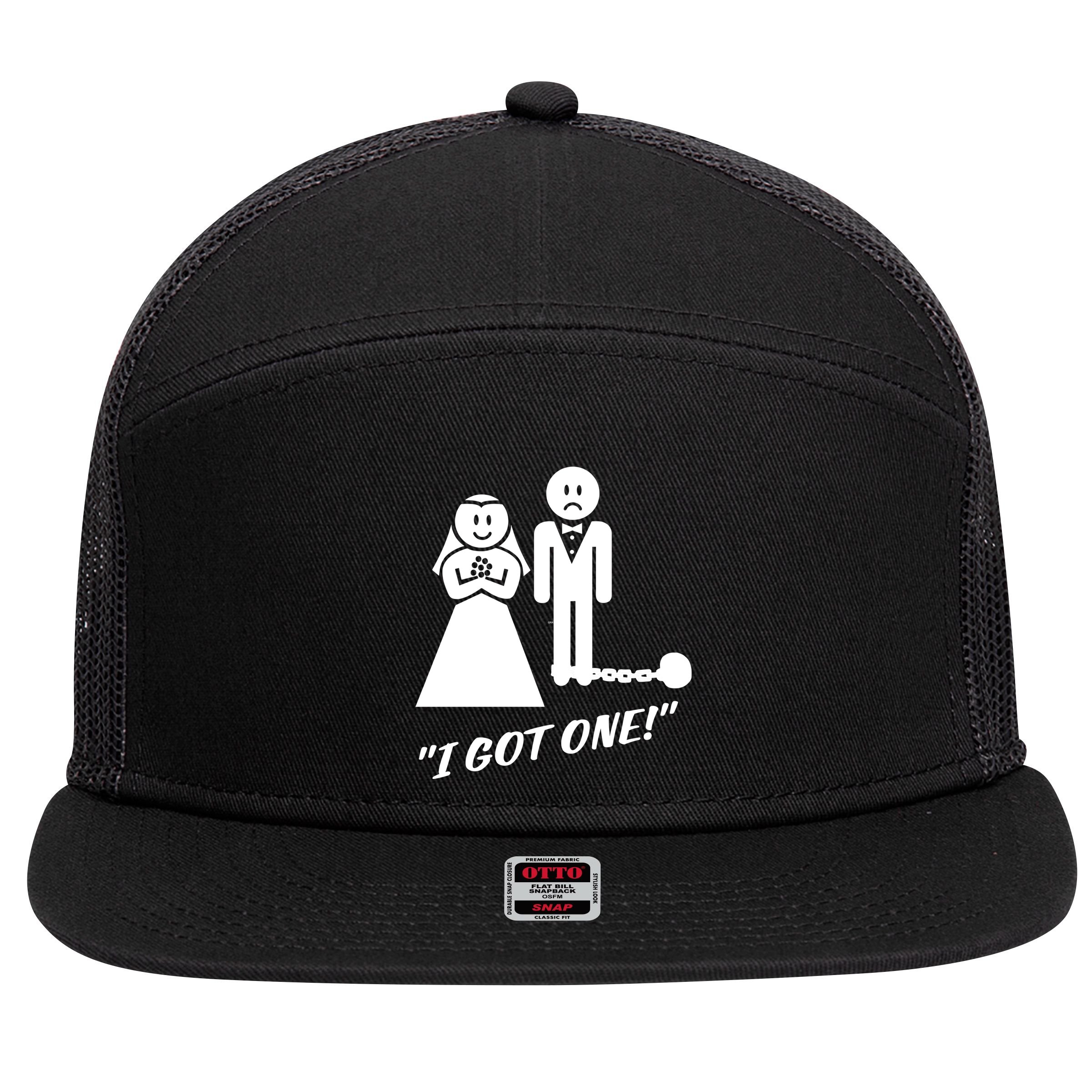 I Got One Just Married 7 Panel Mesh Trucker Snapback Hat