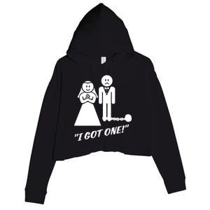 I Got One Just Married Crop Fleece Hoodie