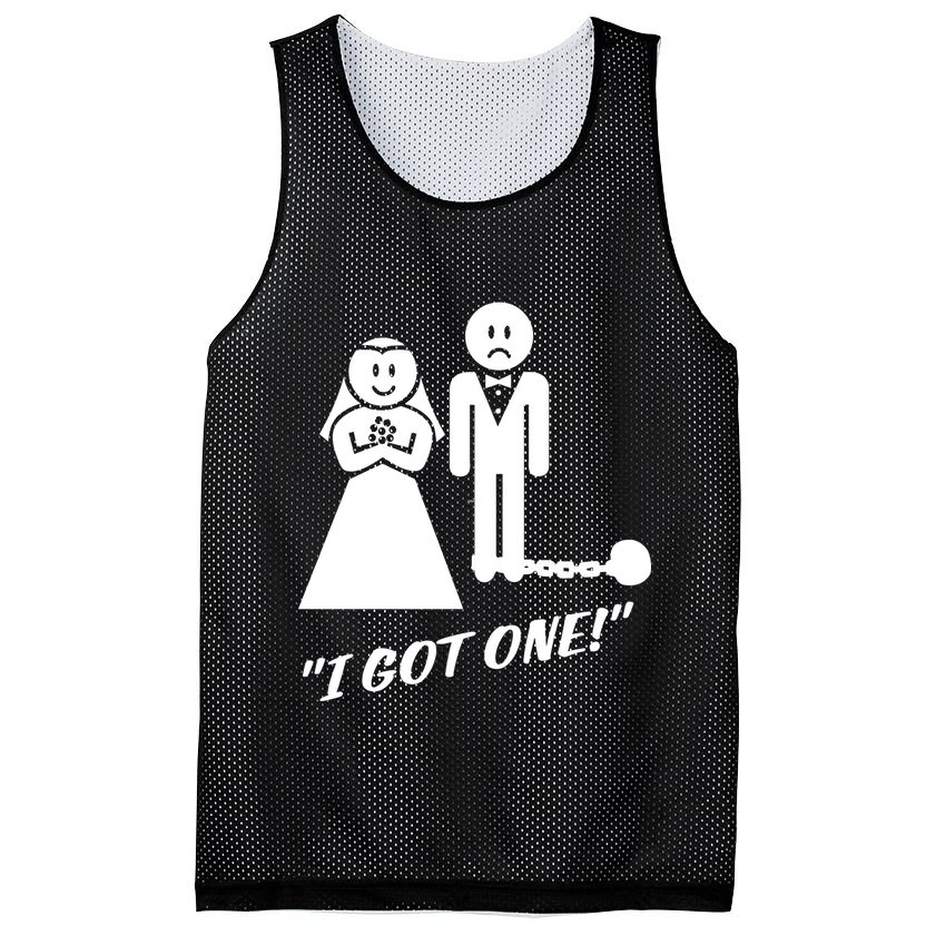 I Got One Just Married Mesh Reversible Basketball Jersey Tank