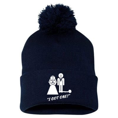 I Got One Just Married Pom Pom 12in Knit Beanie