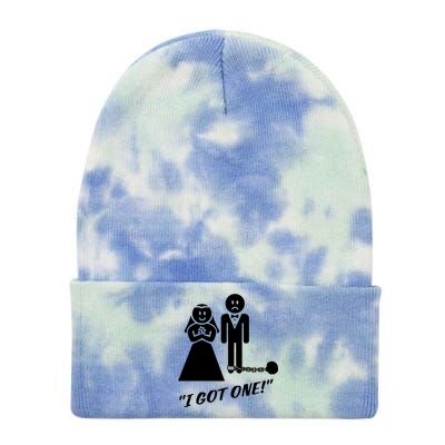 I Got One Just Married Tie Dye 12in Knit Beanie