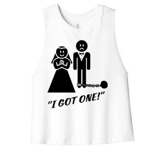 I Got One Just Married Women's Racerback Cropped Tank