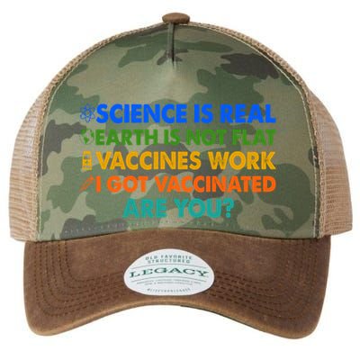 I Got Vaccinated Are You? Vaccine Shot Legacy Tie Dye Trucker Hat