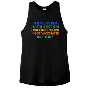 I Got Vaccinated Are You? Vaccine Shot Ladies PosiCharge Tri-Blend Wicking Tank