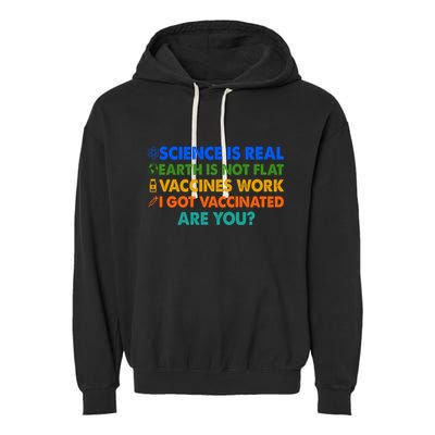 I Got Vaccinated Are You? Vaccine Shot Garment-Dyed Fleece Hoodie