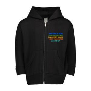 I Got Vaccinated Are You? Vaccine Shot Toddler Zip Fleece Hoodie