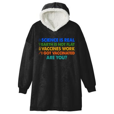 I Got Vaccinated Are You? Vaccine Shot Hooded Wearable Blanket