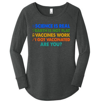 I Got Vaccinated Are You? Vaccine Shot Women's Perfect Tri Tunic Long Sleeve Shirt