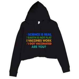 I Got Vaccinated Are You? Vaccine Shot Crop Fleece Hoodie