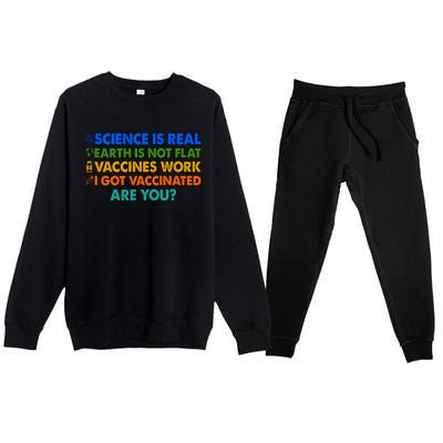 I Got Vaccinated Are You? Vaccine Shot Premium Crewneck Sweatsuit Set