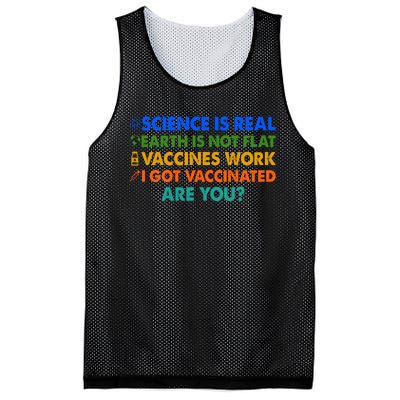 I Got Vaccinated Are You? Vaccine Shot Mesh Reversible Basketball Jersey Tank