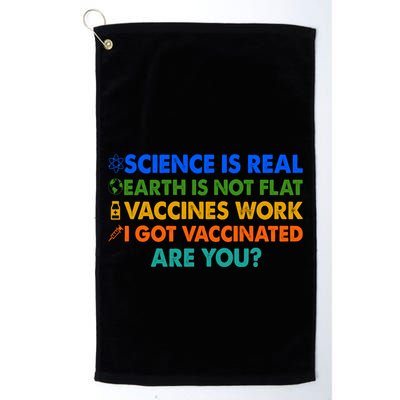 I Got Vaccinated Are You? Vaccine Shot Golf Towel