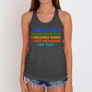 I Got Vaccinated Are You? Vaccine Shot Women's Knotted Racerback Tank