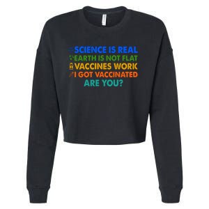 I Got Vaccinated Are You? Vaccine Shot Cropped Pullover Crew