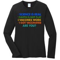 I Got Vaccinated Are You? Vaccine Shot Ladies Long Sleeve Shirt