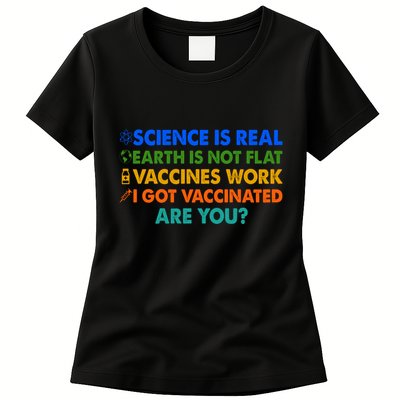 I Got Vaccinated Are You? Vaccine Shot Womens T-Shirt