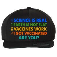 I Got Vaccinated Are You? Vaccine Shot Wool Snapback Cap