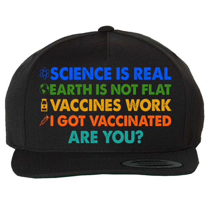 I Got Vaccinated Are You? Vaccine Shot Wool Snapback Cap