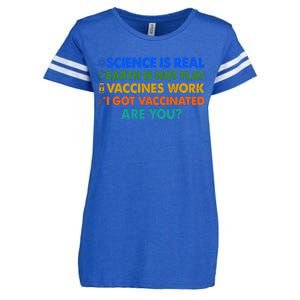 I Got Vaccinated Are You? Vaccine Shot Enza Ladies Jersey Football T-Shirt