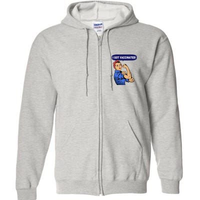 I Got Vaccinated We Can Do It Girl Full Zip Hoodie