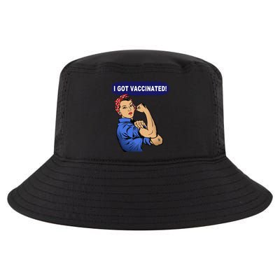 I Got Vaccinated We Can Do It Girl Cool Comfort Performance Bucket Hat