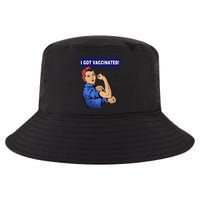 I Got Vaccinated We Can Do It Girl Cool Comfort Performance Bucket Hat