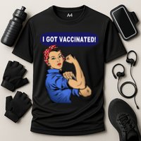 I Got Vaccinated We Can Do It Girl Cooling Performance Crew T-Shirt