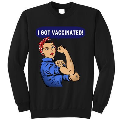 I Got Vaccinated We Can Do It Girl Sweatshirt
