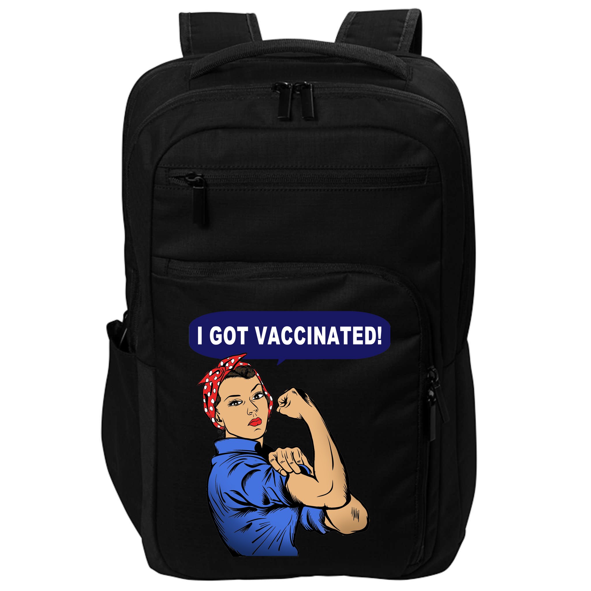 I Got Vaccinated We Can Do It Girl Impact Tech Backpack