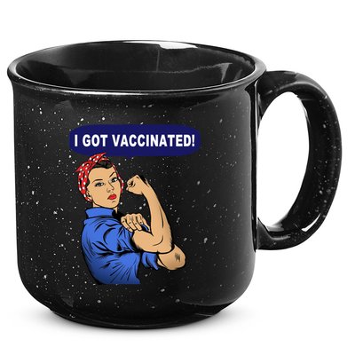 I Got Vaccinated We Can Do It Girl 15oz Campfire Ceramic Mug