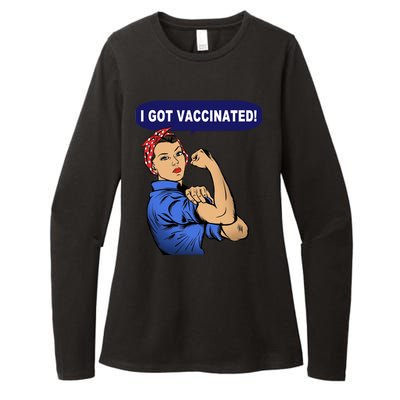 I Got Vaccinated We Can Do It Girl Womens CVC Long Sleeve Shirt