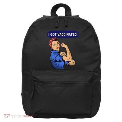 I Got Vaccinated We Can Do It Girl 16 in Basic Backpack