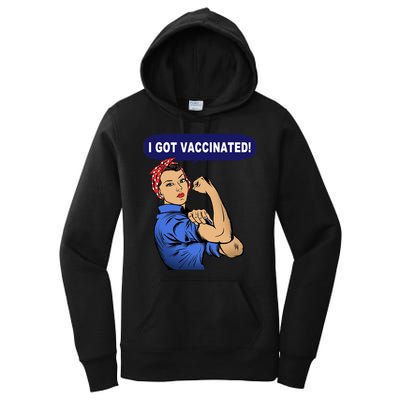 I Got Vaccinated We Can Do It Girl Women's Pullover Hoodie