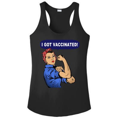 I Got Vaccinated We Can Do It Girl Ladies PosiCharge Competitor Racerback Tank