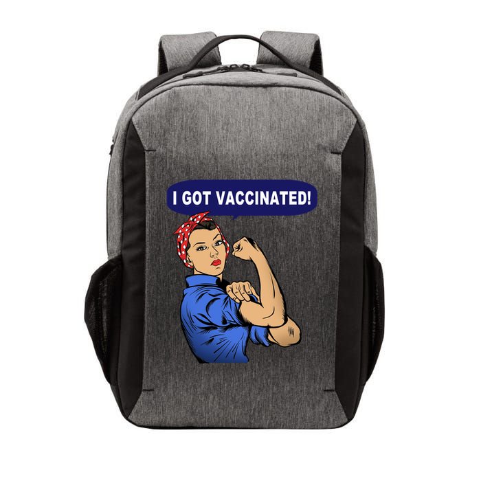 I Got Vaccinated We Can Do It Girl Vector Backpack