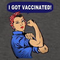 I Got Vaccinated We Can Do It Girl Vector Backpack