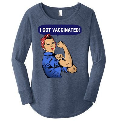 I Got Vaccinated We Can Do It Girl Women's Perfect Tri Tunic Long Sleeve Shirt