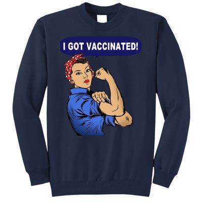 I Got Vaccinated We Can Do It Girl Tall Sweatshirt