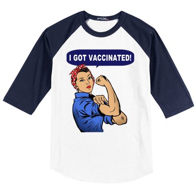 I Got Vaccinated We Can Do It Girl Baseball Sleeve Shirt