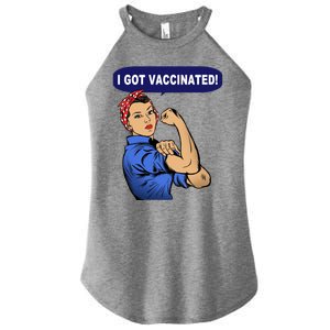 I Got Vaccinated We Can Do It Girl Women's Perfect Tri Rocker Tank